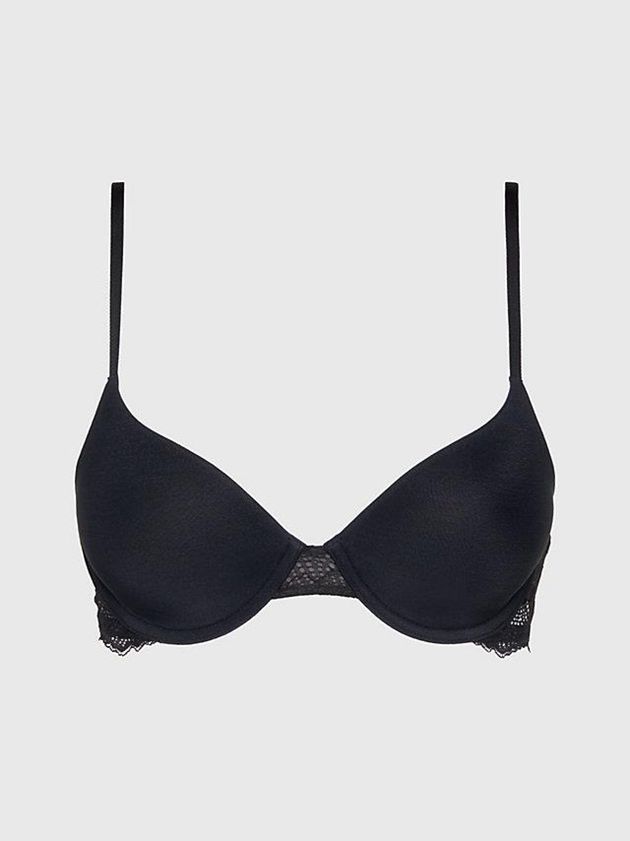 Calvin Klein USA T-Shirt - Geo Lace Womens Bra Black 2357469-BI